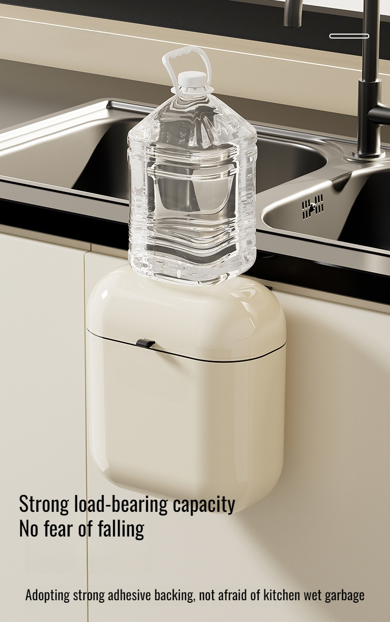 Waterproof trash can suitable for bathrooms