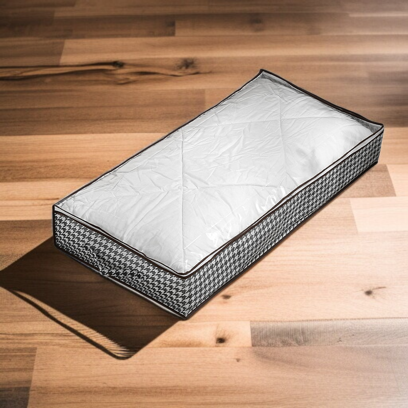 침대 밑 이불 수납함 방진 부직포 수납 파우치 대용량 이불 주머니 수납함 투명 옷 수납함