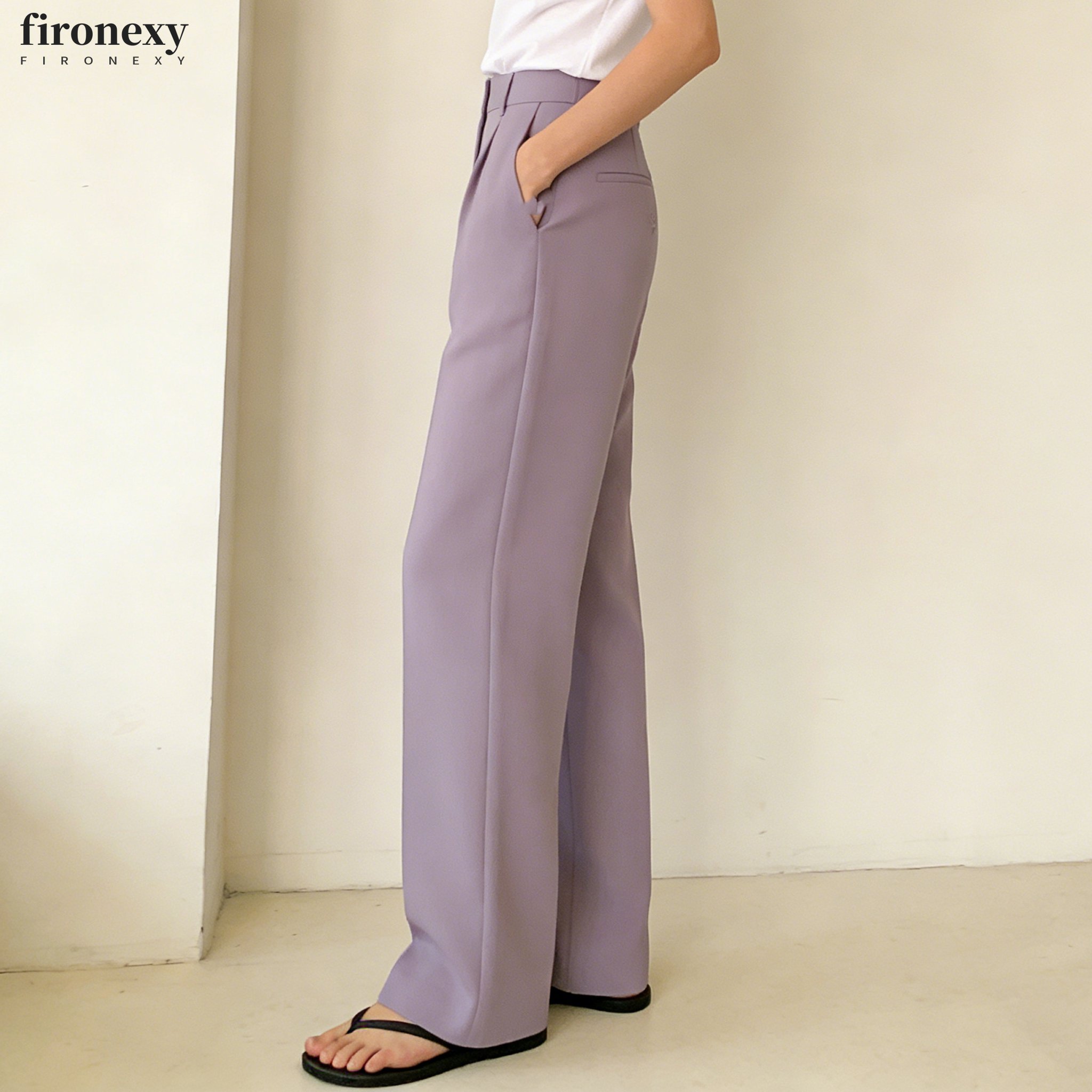 스트레이트 레그 와이드 레그 팬츠