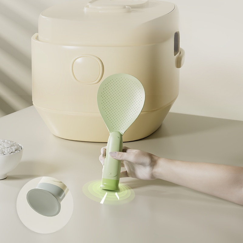 ช้อนข้าวกันติดพร้อมฐานดูดตั้งได้