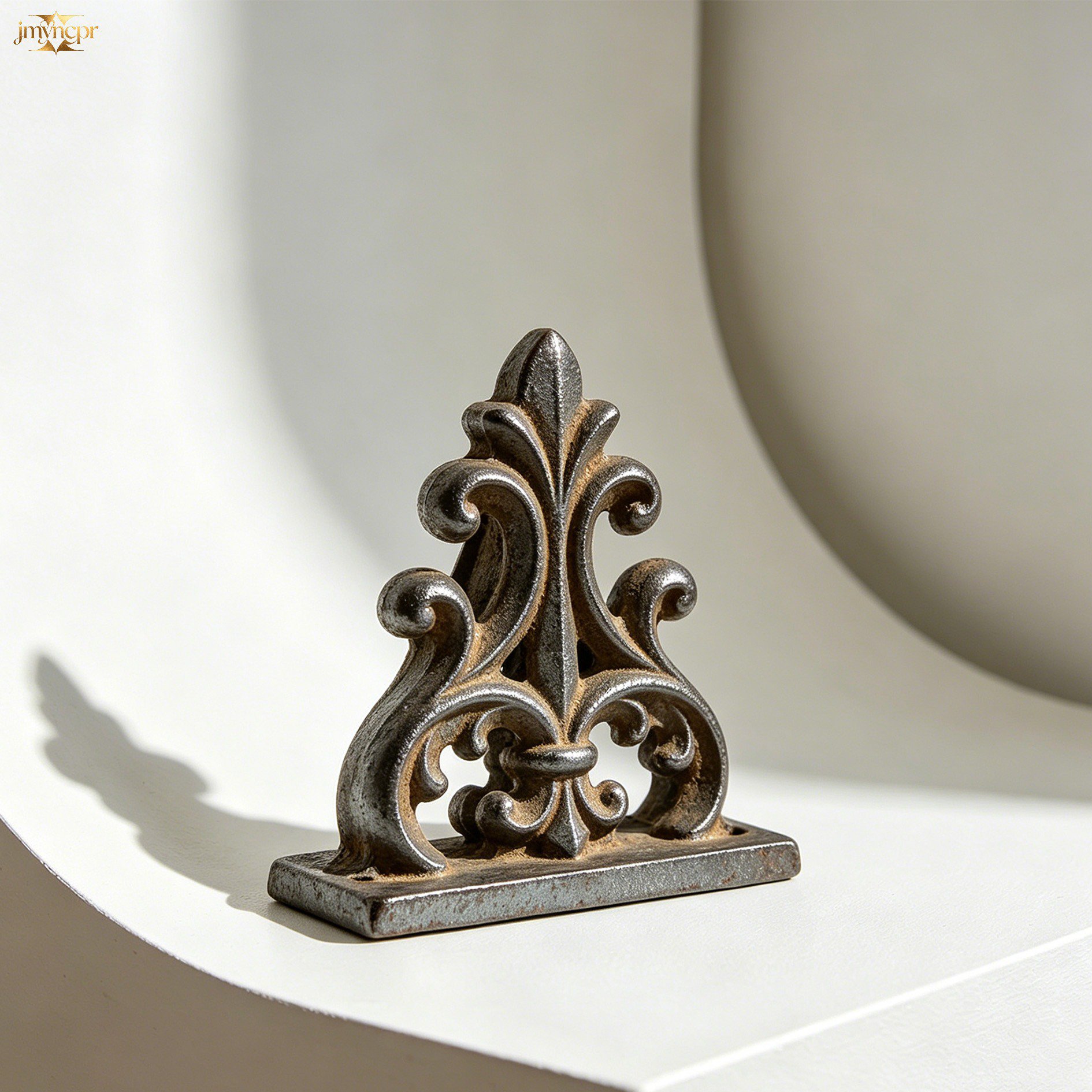Wrought iron carved doorstops (4 pieces)