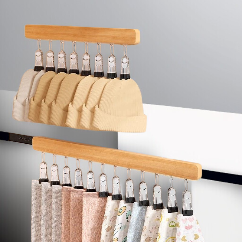 펀치 없는 실목 신축 가능한 옷걸이