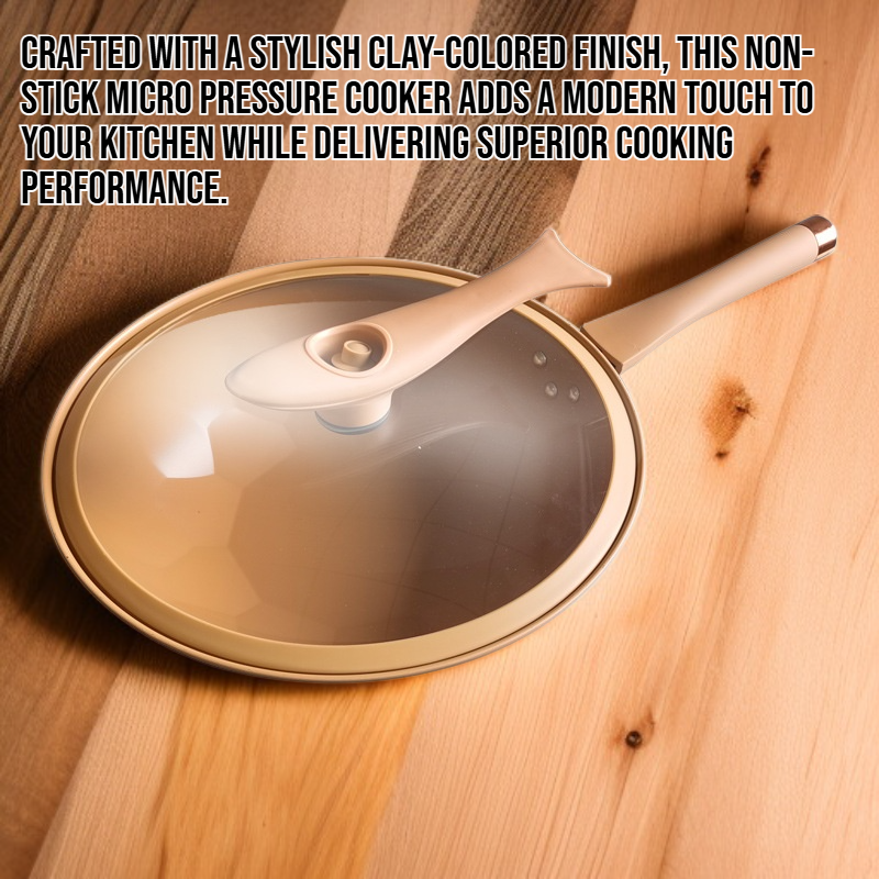 Clay colored non stick micro pressure cooker