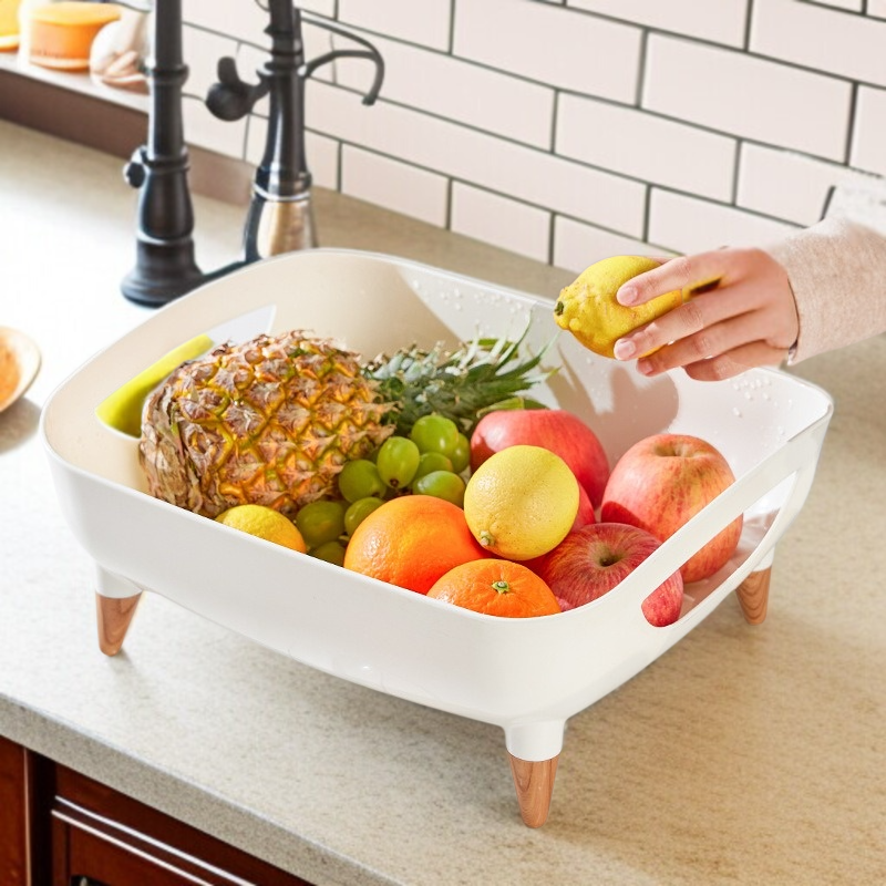 일본식 다용도 그릇선반 플라스틱 수납함 싱크대 수납선반 물빠짐 그릇선반 파티션 수납 그릇 접시 그릇 바구니