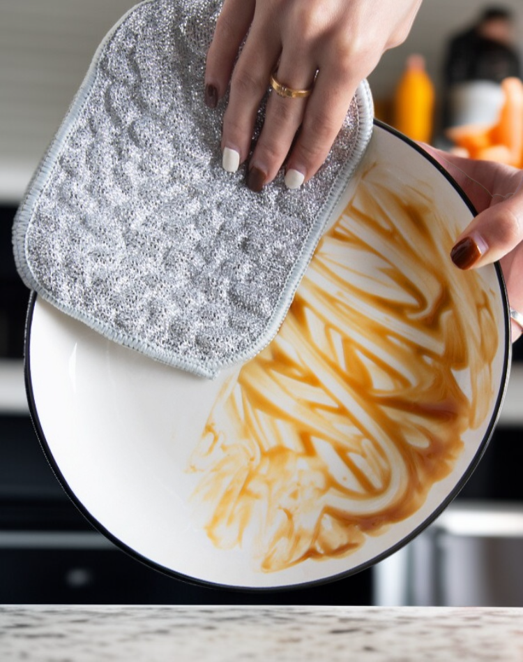 세척이 쉬운 은사 수건 사용 예시