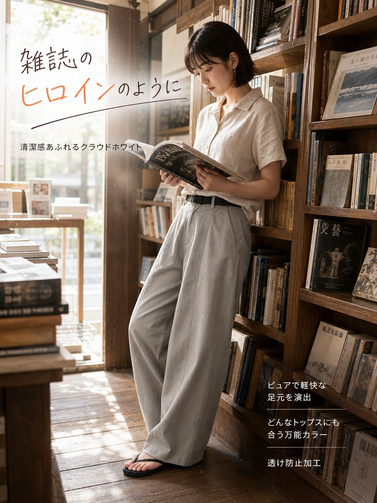 【2026秋新作・50%OFF】Monolly 3Dカーブパンツ | 体型カバー・ストレスフリー・究極の抜け感