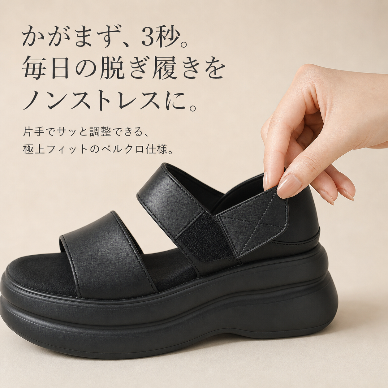 新作夏 屋外用ソフトソールかかと付きオープントゥサンダル レディース