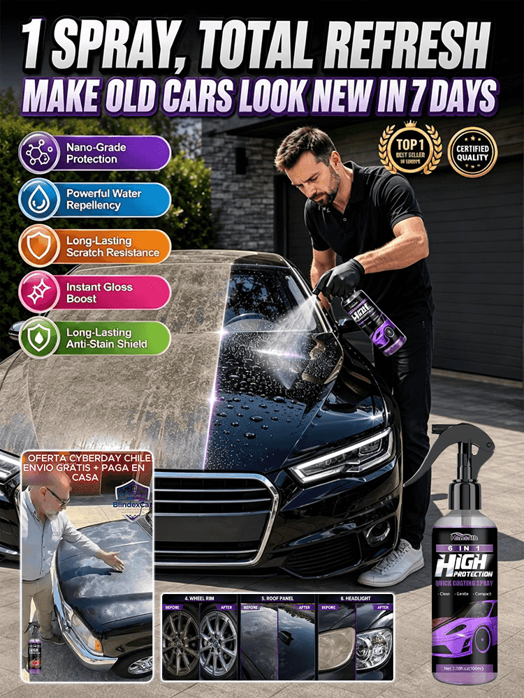 【Developed by Cambridge Science Park Labs】6-in-1 Car Coating Agent