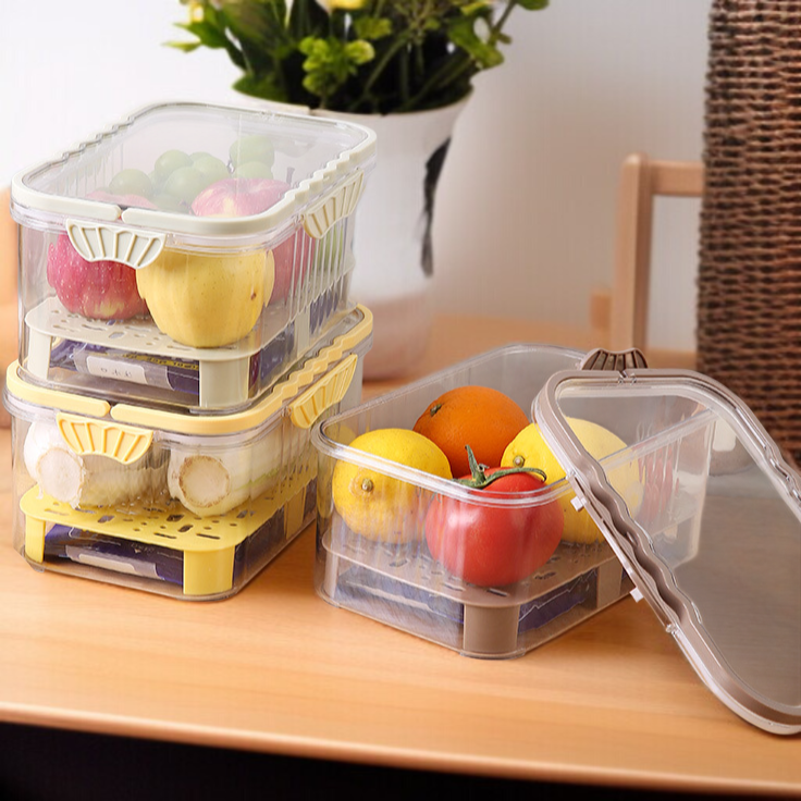 新しいポータブル野菜冷蔵庫野菜果物箱ランチボックス屋外ピクニックバスケットスナック果物収納ボックス