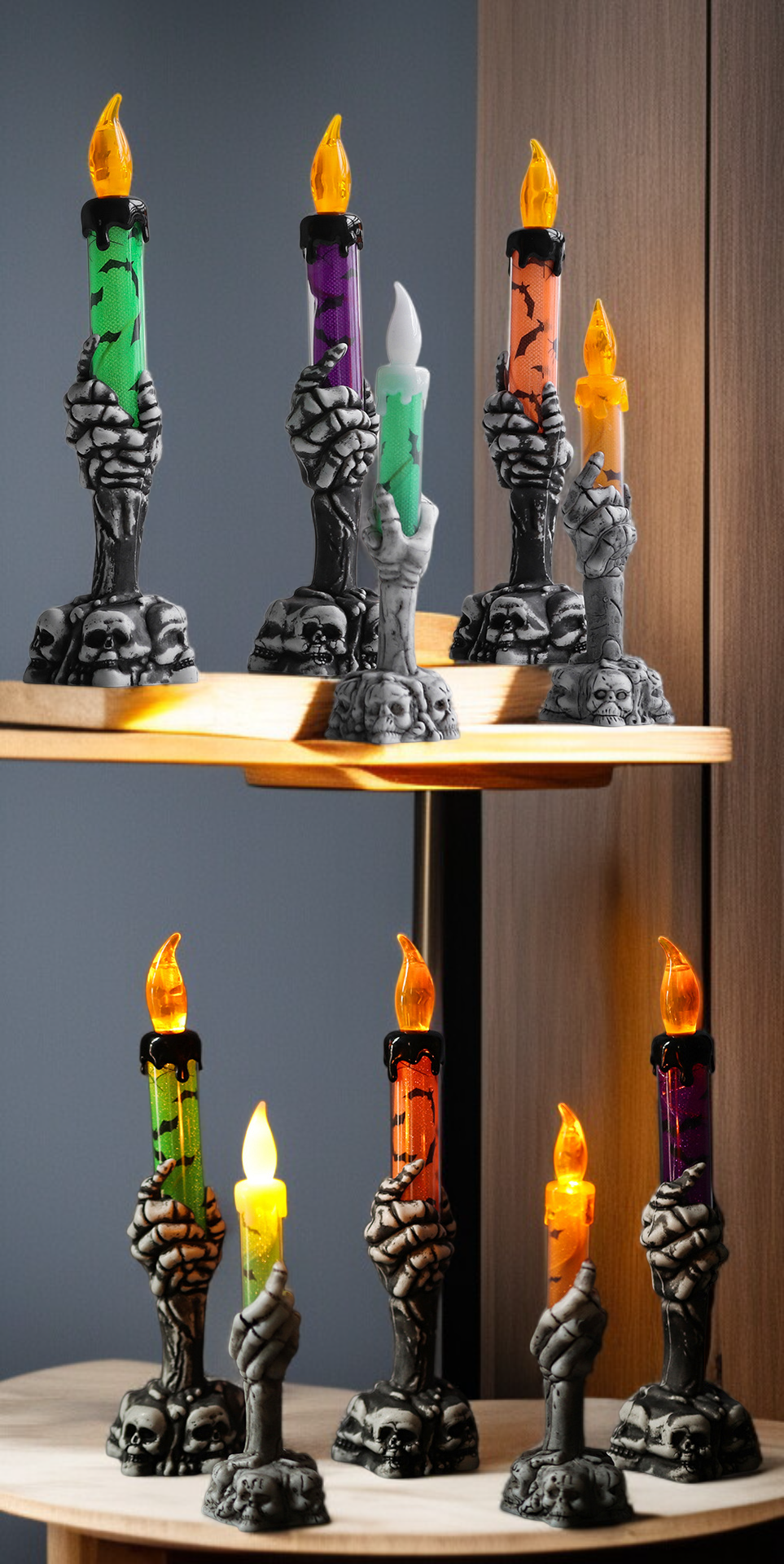 파티 장식용 할로윈 유령 손 캔들