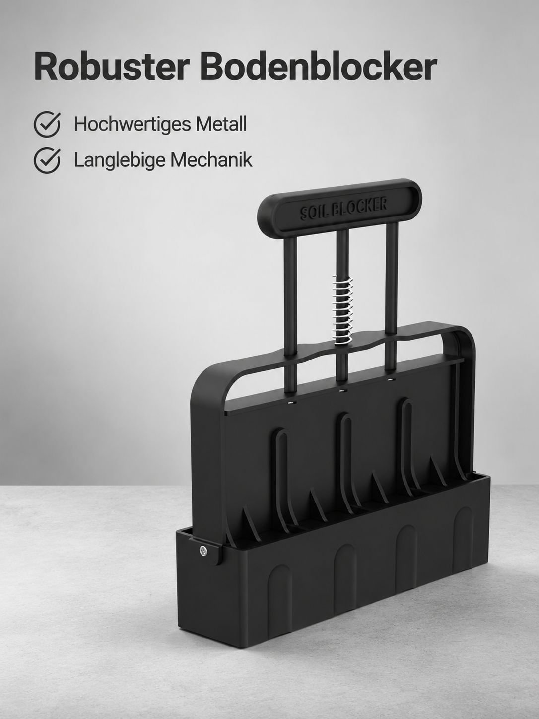 Handbetriebener Erdklotzformer für Gartenarbeit und Aussaat