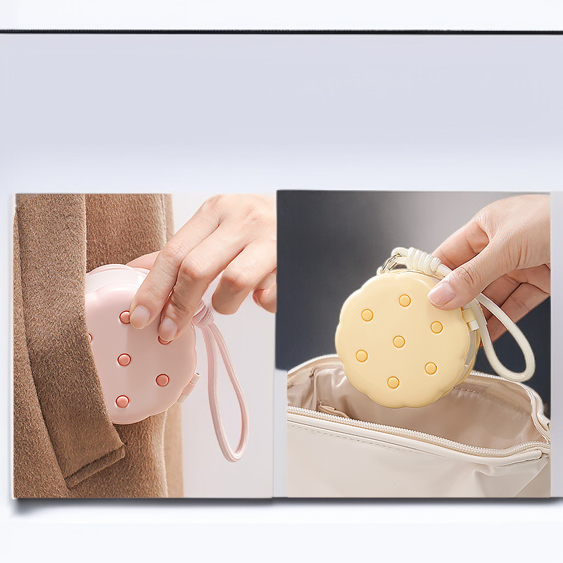 2중 휴대용 파우더 퍼프 주얼리 보관함