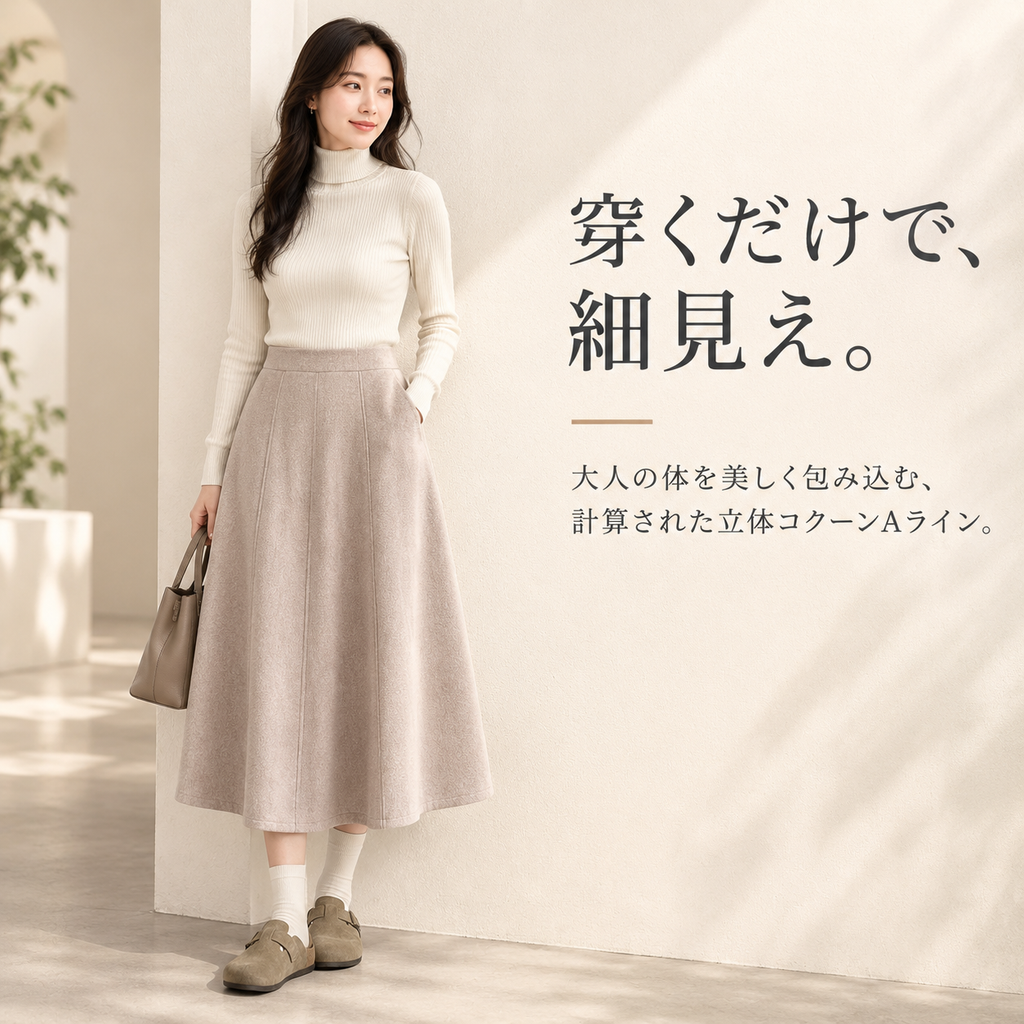 春秋新作 日本風バルーンスカート レディース ハイウエスト 着痩せ効果
