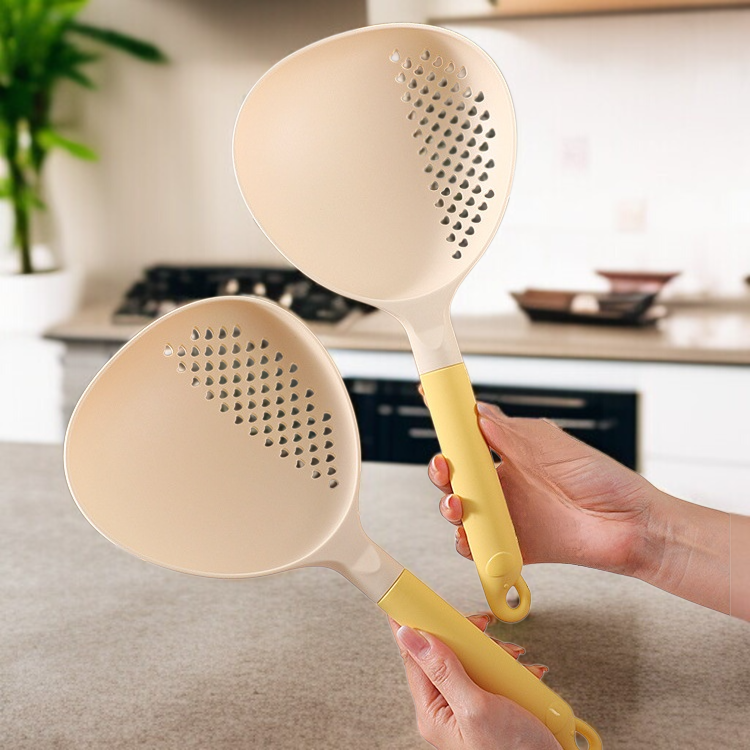 주방 겸용 국자 고온에 강한 라지 나일론 국자 그물 국자 물빠짐 겸용 국자