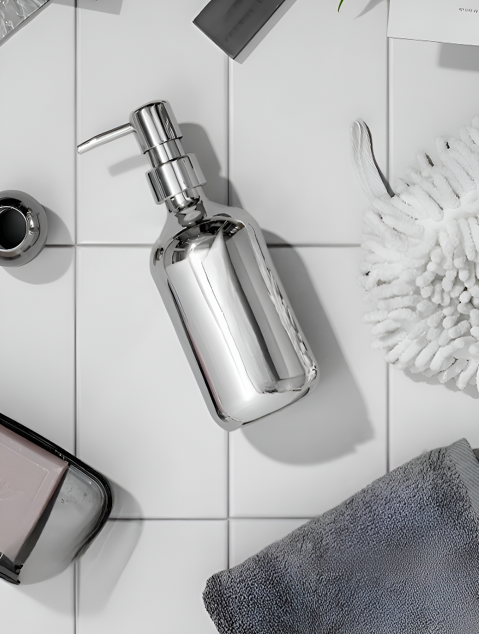 漏れ防止構造のプレスエマルジョンボトル