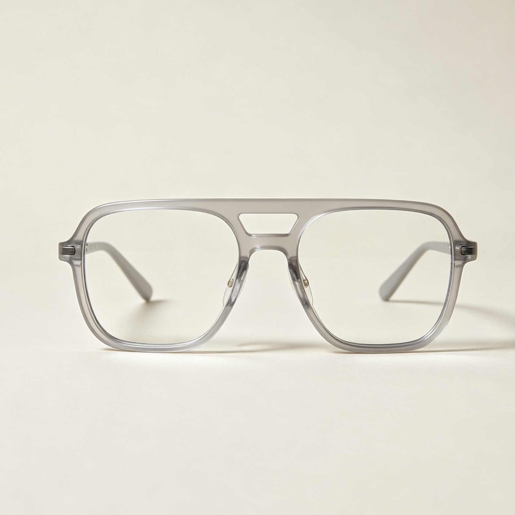 Elegant Gray Full-Rim Eyewear