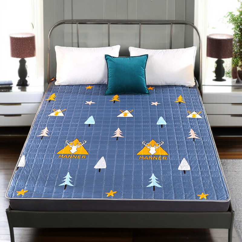 家庭用ベッドカバー18mダブルサイズ薄型マットレスパッド