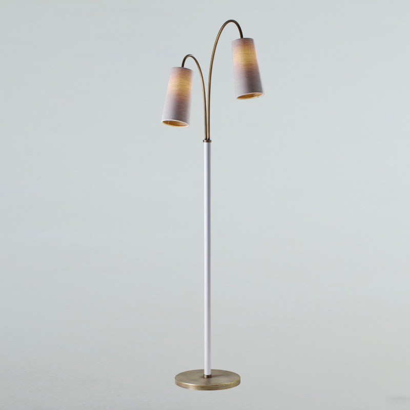 2灯式カーブフロアランプ