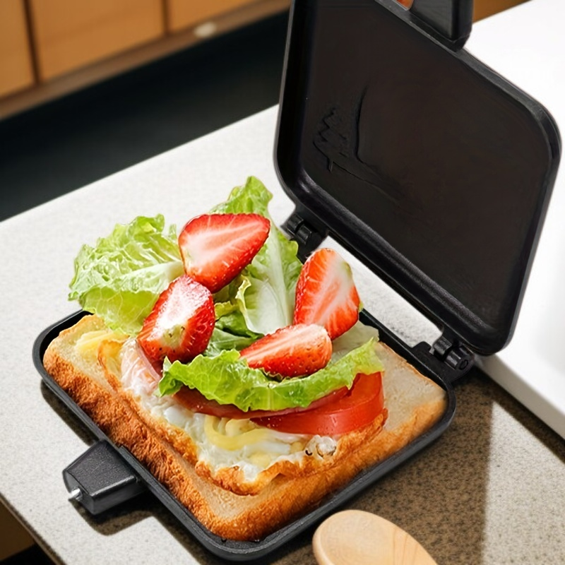 탈착식 나무 손잡이가 달린 샌드위치 베이킹 트레이