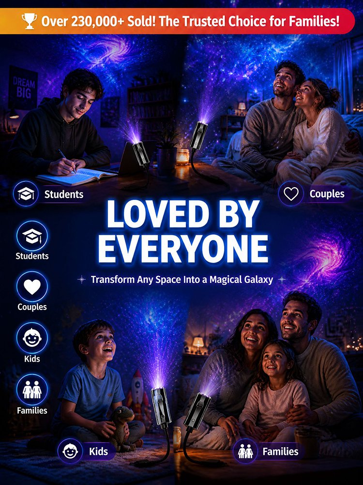 [Switch to a Starry Sky with a Single Click] Portable Starry Sky Projector
