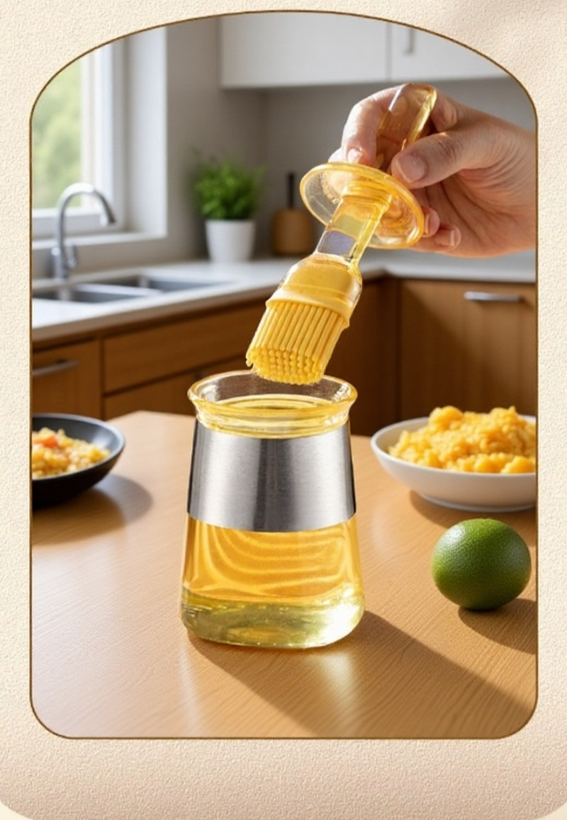 オイルボトルにブラシをセットした状態