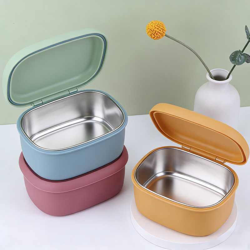 多功能便攜飯盒，適合戶外露營、野餐、微波加熱保溫，適用於學生和職場人士