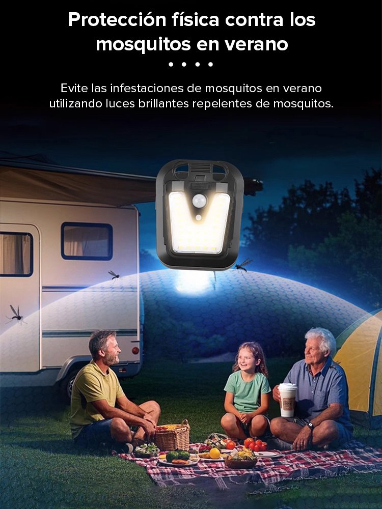 Lámpara solar de clip con sensor inteligente 