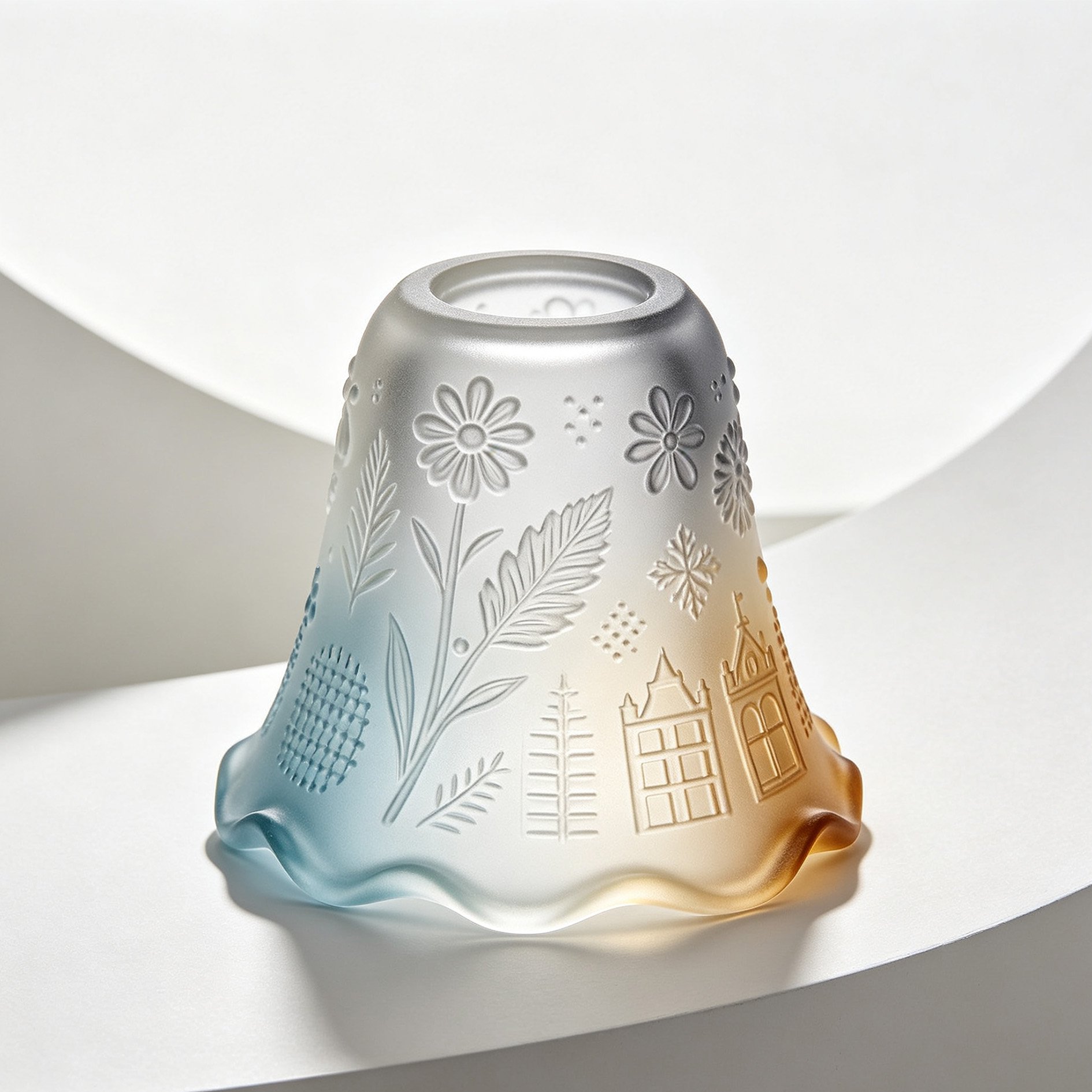 Lampenschirme aus mattiertem Kunstglas