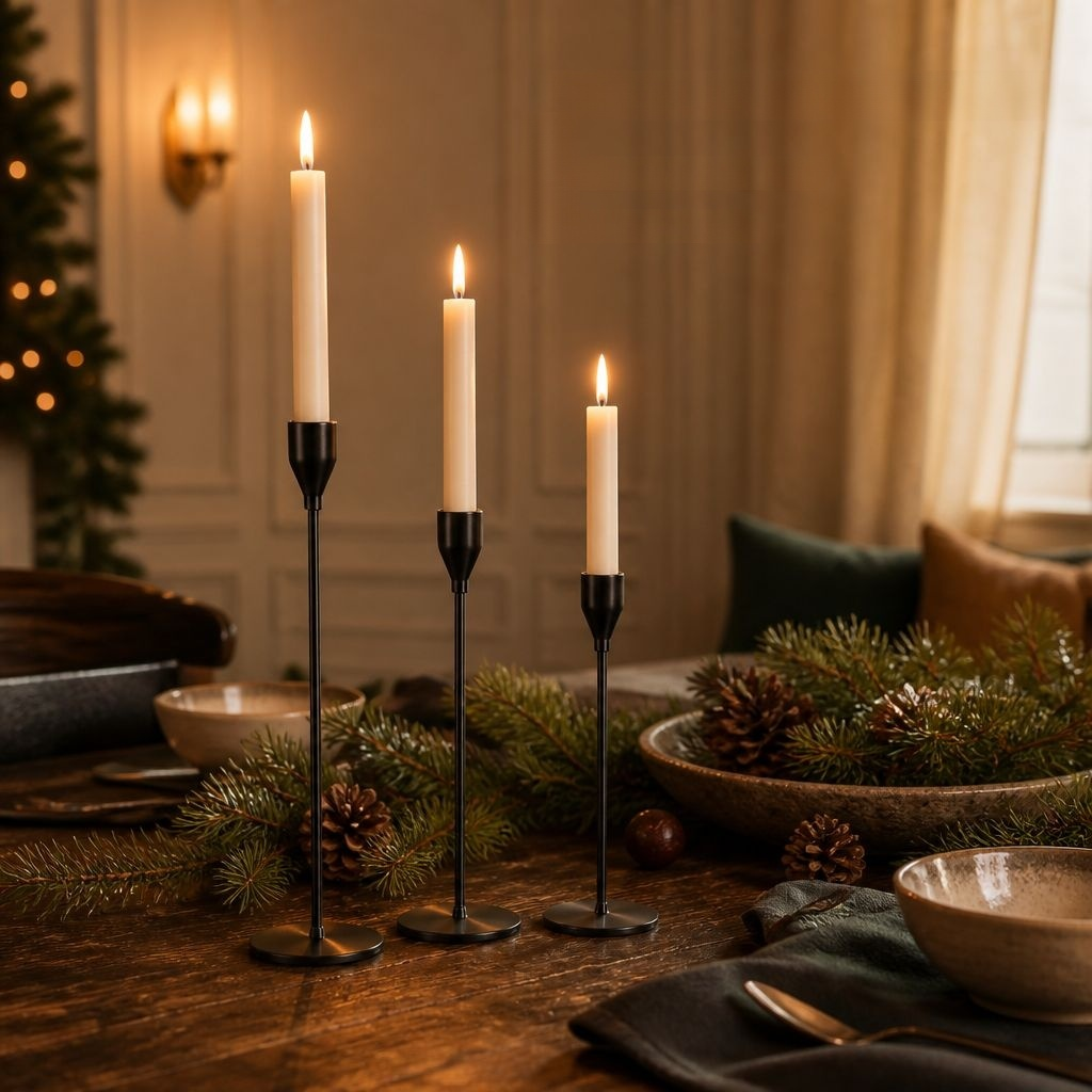 Eleganter Kerzenständer Metall Eisen Kerzenhalter Hochzeitsdeko