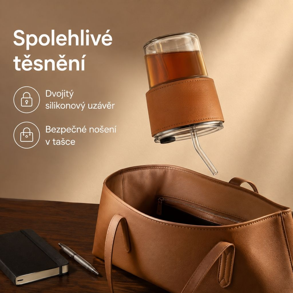Skleněný pohár se slámkou, bambusové víčko, kreativní domácí pohár na vodu, doporučeno jako dárek