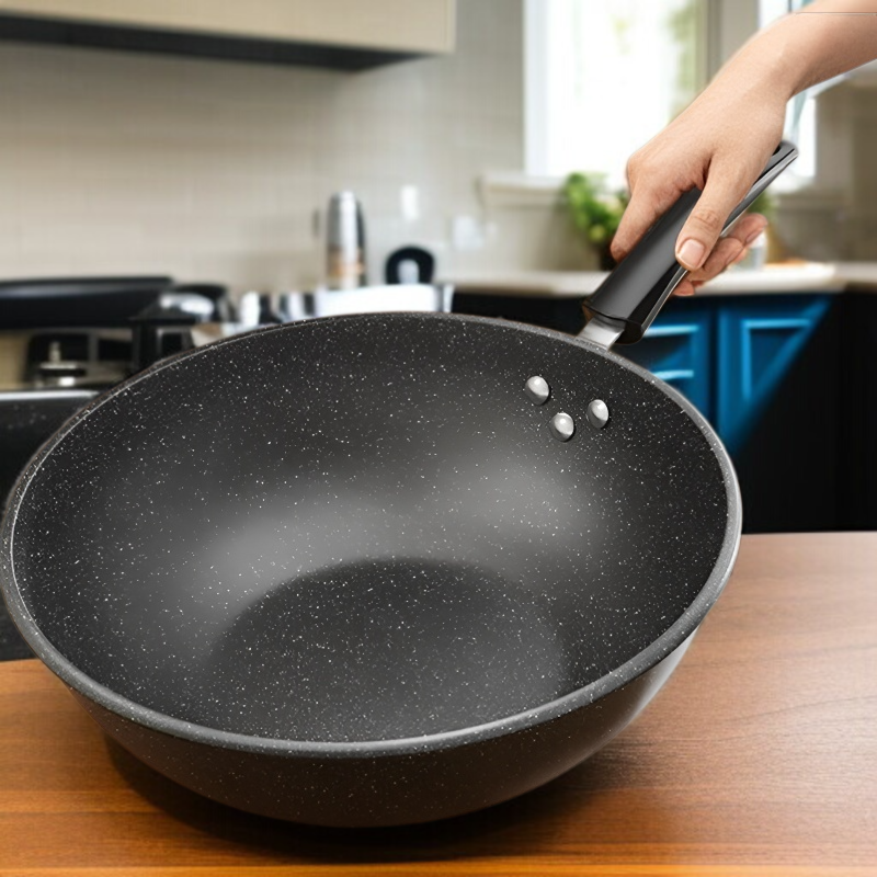 가정용 맥반석 논스틱 프라이팬 전용 프라이팬 기름 연기 적은 프라이팬 프라이팬 맥반석 논스틱 프라이팬