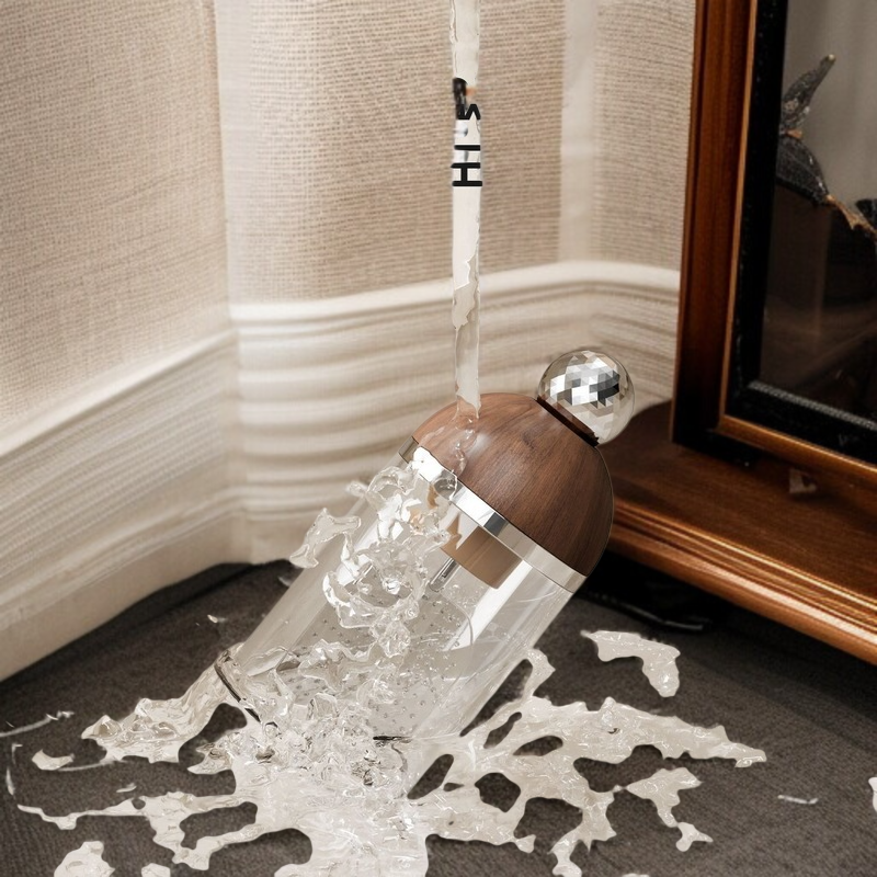 가정용 전동 클렌저 거품기 자동 우드 무늬 전동 거품기 머리 세안기