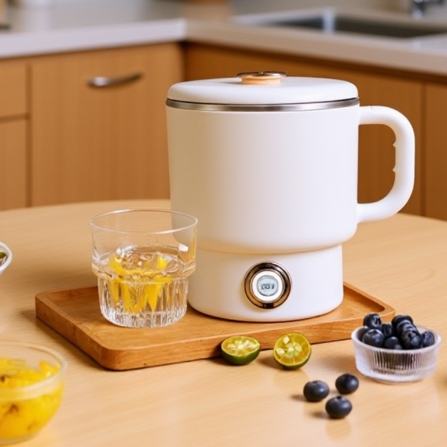 1000ml ポータブル折りたたみステンレスケトル