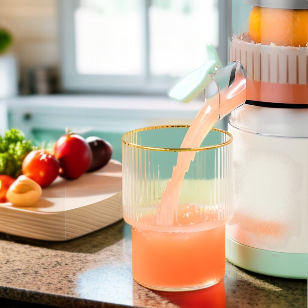 Exprimidor eléctrico portátil multifuncional, vaso de jugo con separación de residuos
