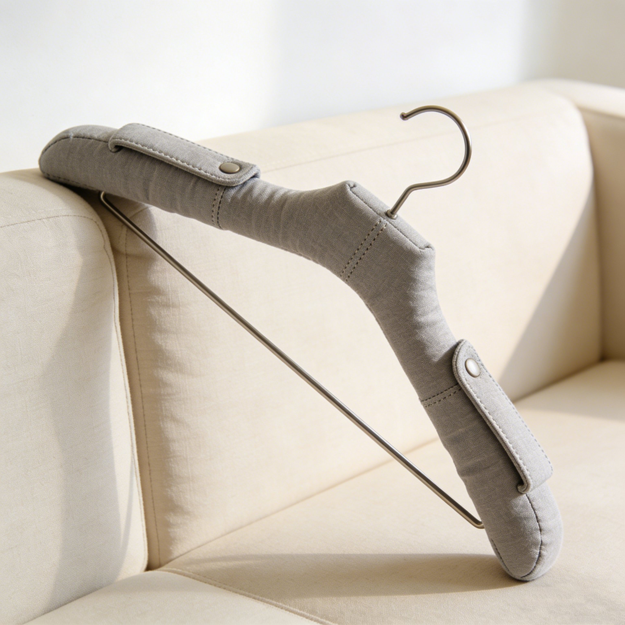 滑り止め加工が施されたハンガーのアップ