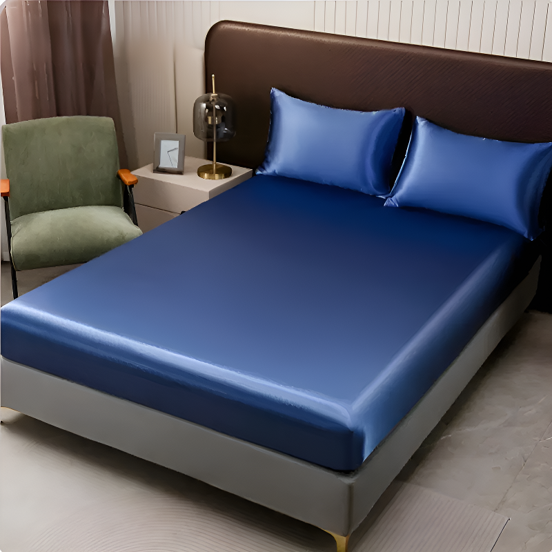 Silk bed sheet set