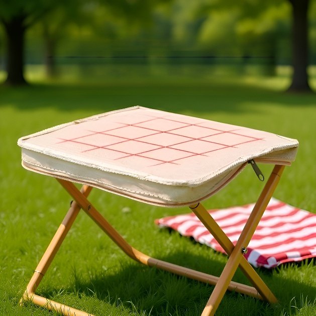 Outdoor handbag folding stool