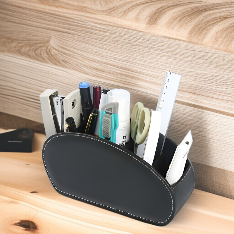 ブラックライチ柄事務用品収納リモコン収納ボックスPU化粧品収納ボックス