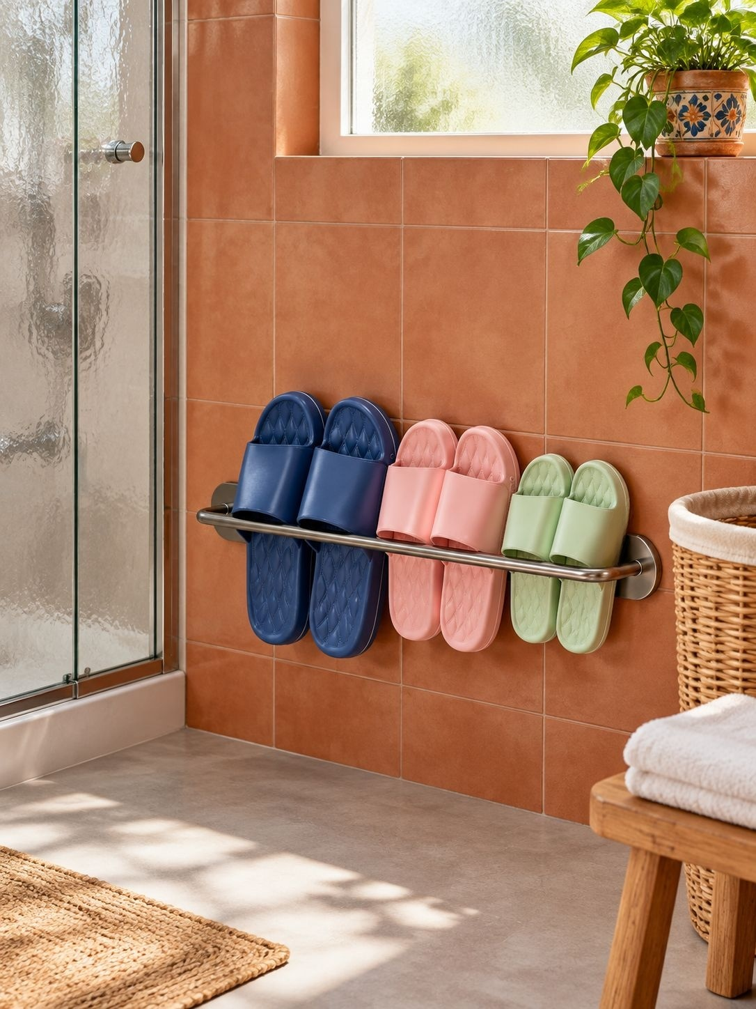Estante para zapatos de pared para baño