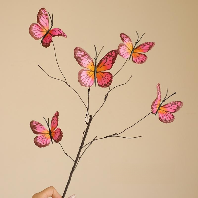 집 장식용 인조 나비 가지