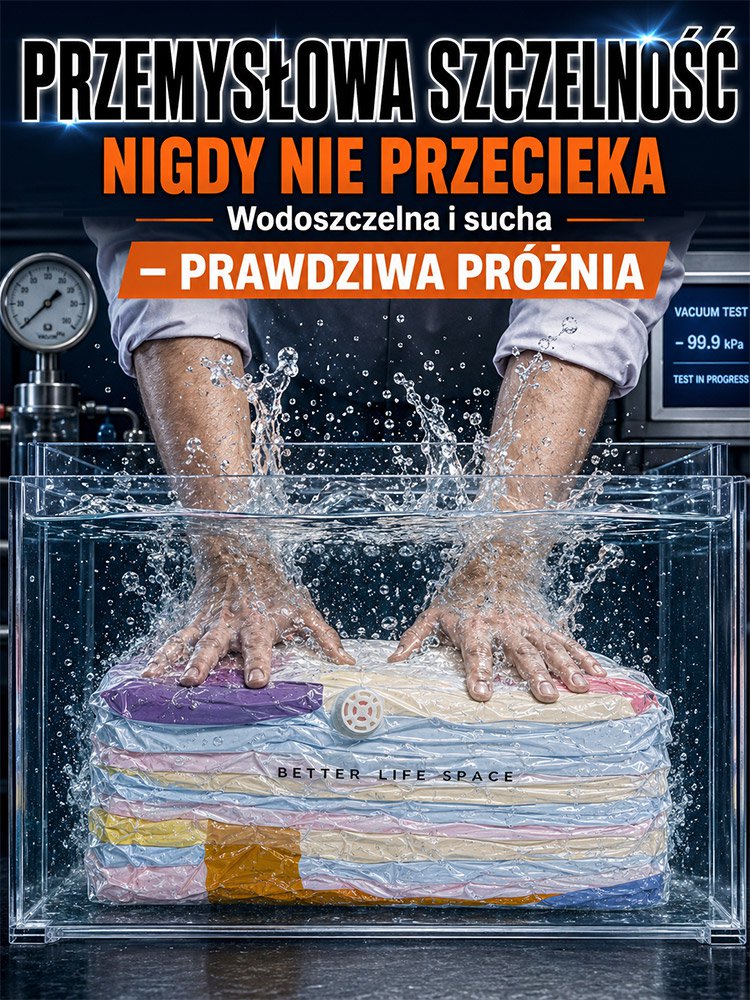 Duży worek próżniowy bez konieczności odsysania powietrza