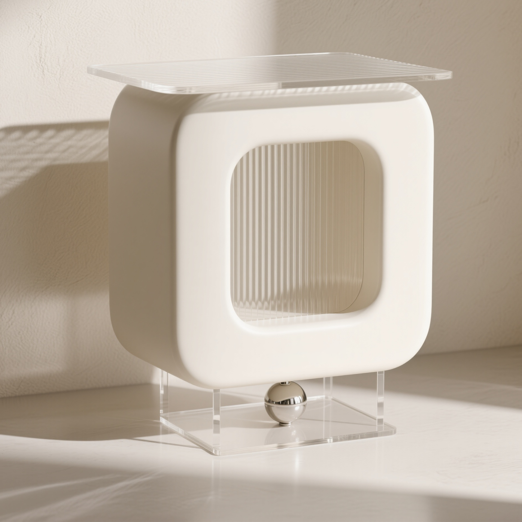 아크릴 구형 받침대 침대 옆 테이블