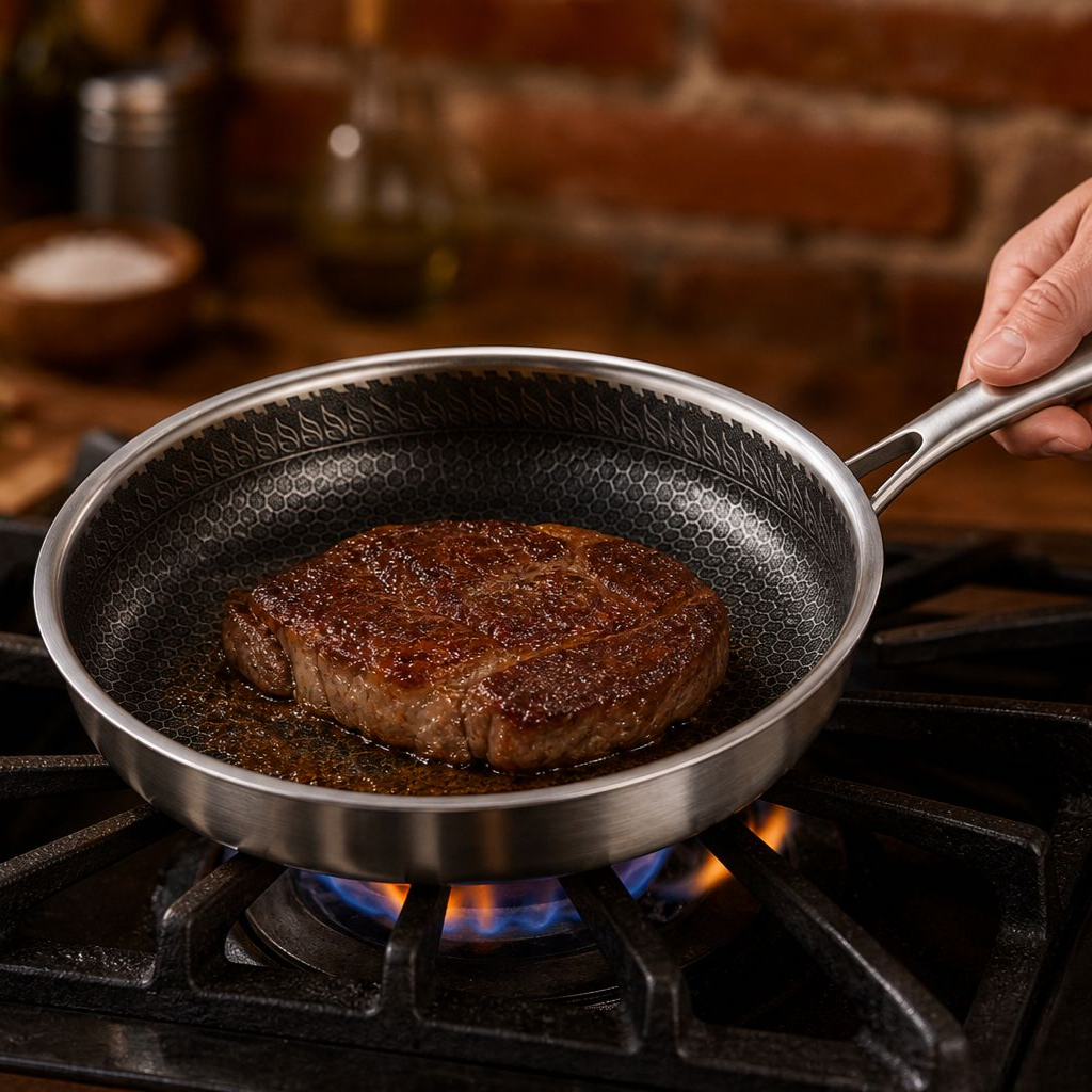 Kitchen 304 Stainless Steel Non-Stick Cookware Set with Lid