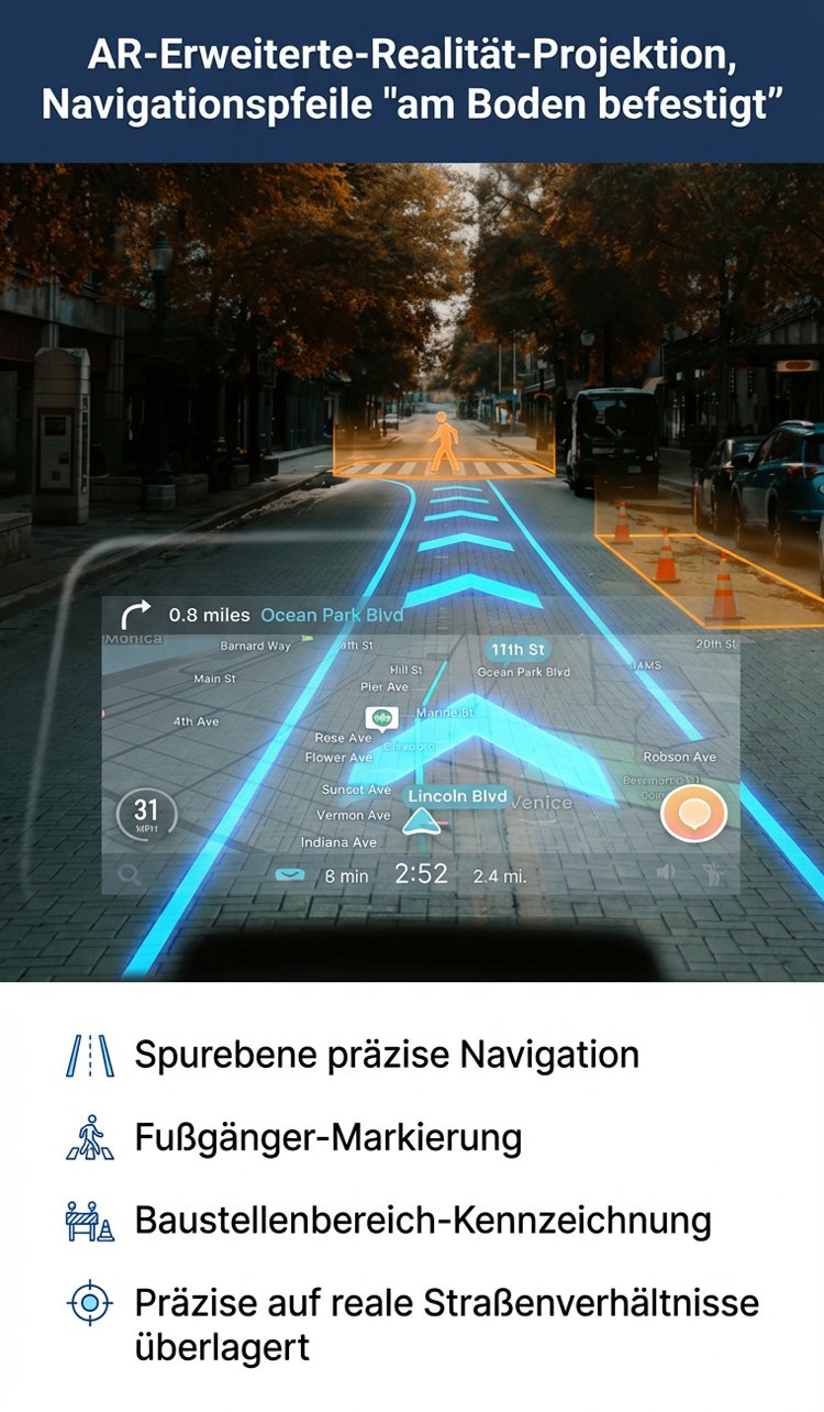 Modernes Head-up Display für Autos