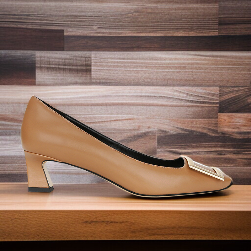 단화 여자 말굽 스퀘어힐 통굽 스퀘어 통근 단화