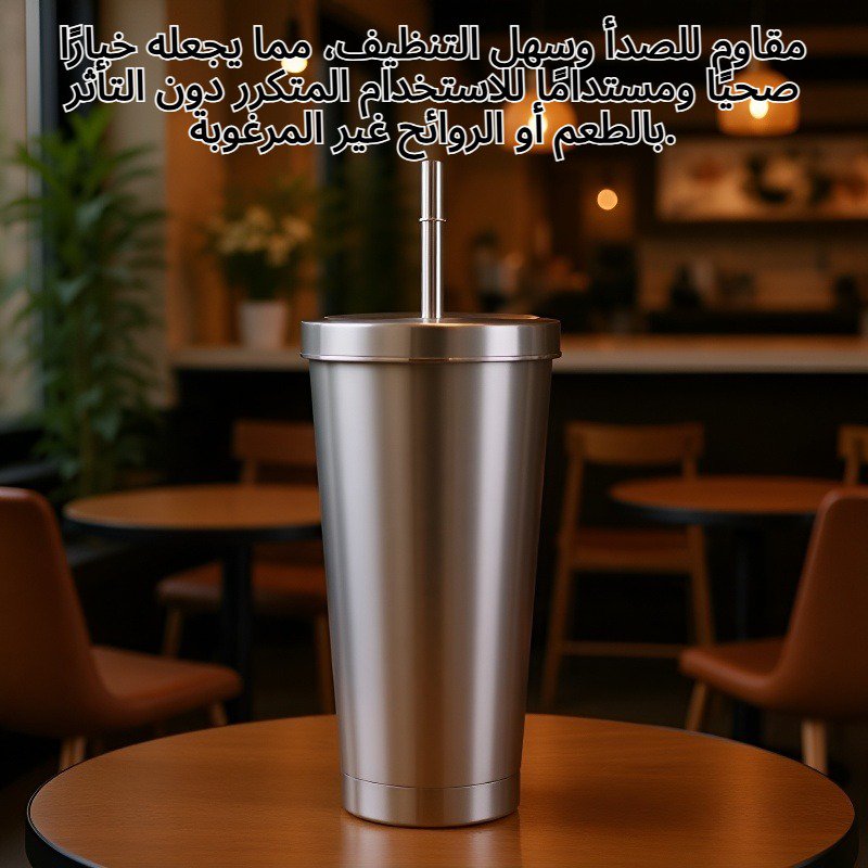 كوب ماء مزدوج الطبقة من الفولاذ المقاوم للصدأ بتصميم عصري