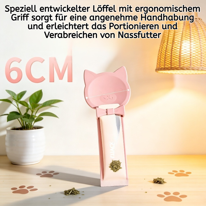 Leckerli-Futterautomat für Katzen, Fleischpüree-Löffel, geniales Werkzeug