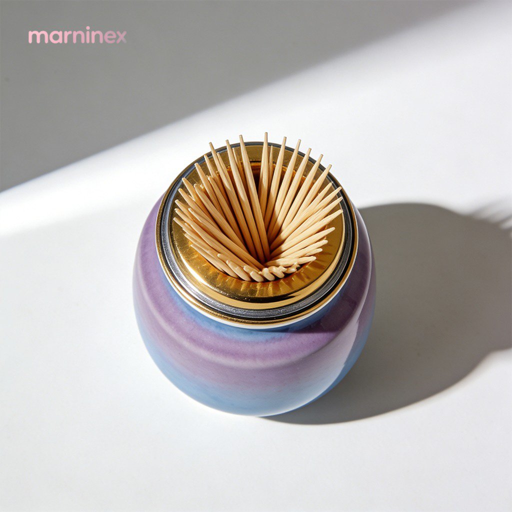 Palillero magnético de cerámica sencillo en set de 2 piezas