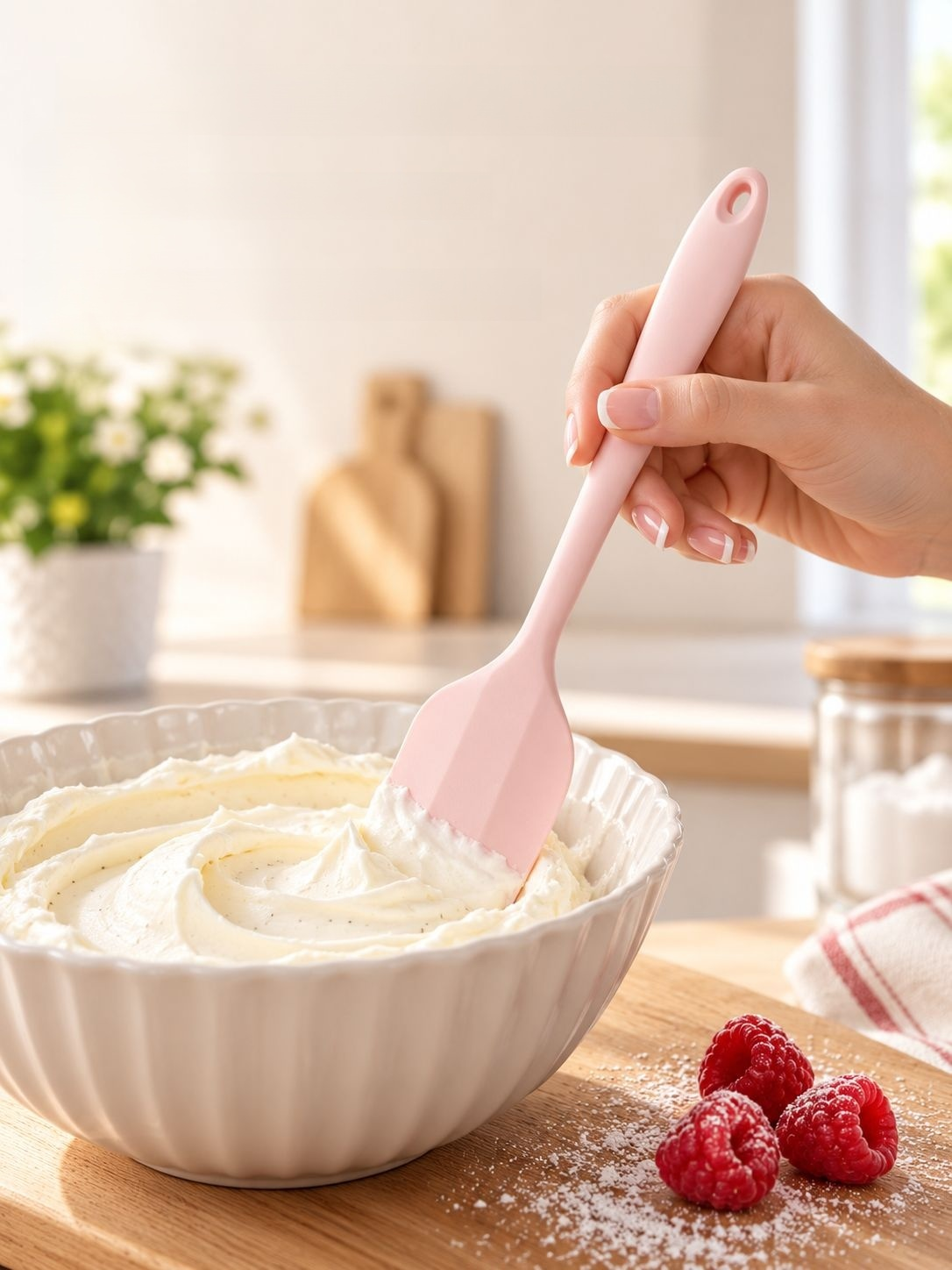 Spatule pratique pour racler les bols et les récipients