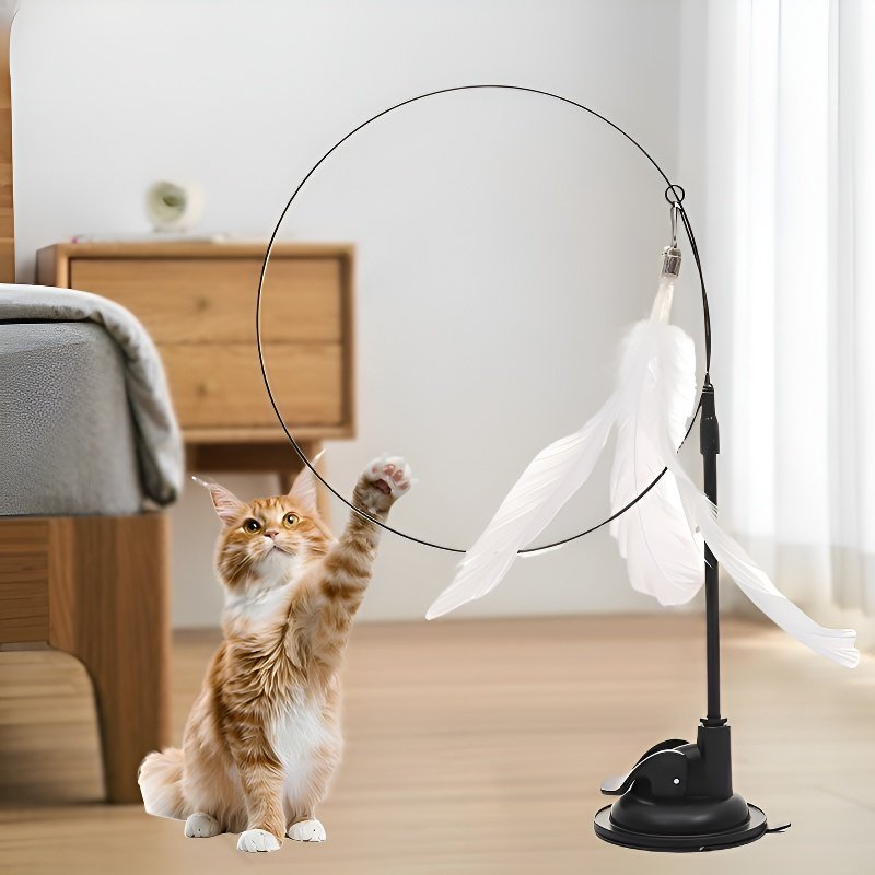 Suction Base Cat Toy Wand